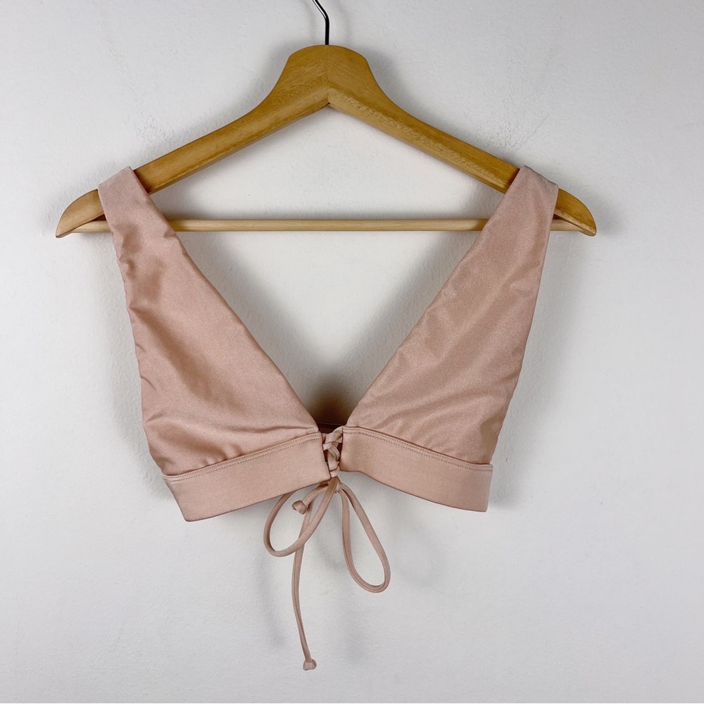 Lovers + Friends Nude Crop‎ Tank Lace Up Size Medium